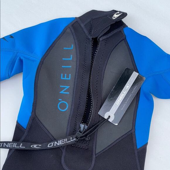 Kids Size 8 O'Neill Black/Blue Rash Guard - Picture 2 of 7